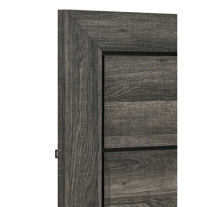 Panneau Albano avec lit USB, Double, Gris foncé