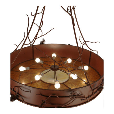 Woodland Pine 8 - Light Drum Chandelier