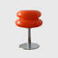 Lampe de table Retro 70S avec abat-jour en verre orange et base chromée - Décoration intérieure d'inspiration rétro