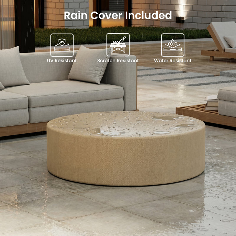 Langport Concrete Propane Fire Pit Table, Gray