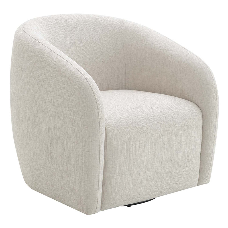 Chaise Étienne avec pivot, lin beige, Beige