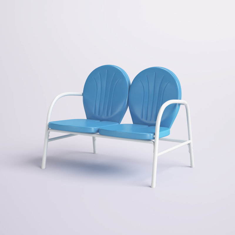 Causeuse d'extérieur de l 41,8 po Burley, Bleu ciel lustré