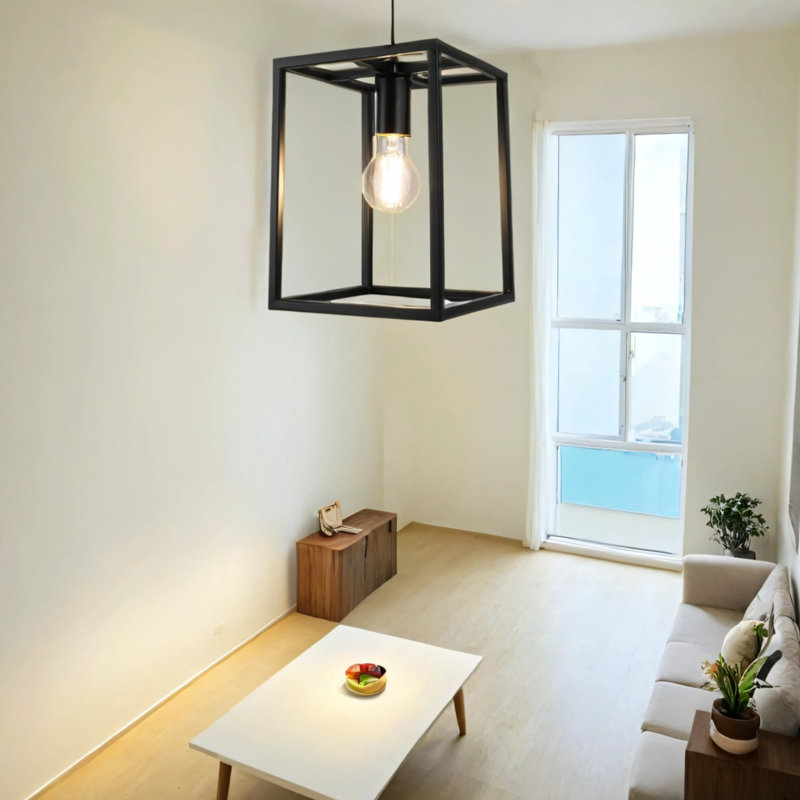 Luminaire suspendu noir à une tête
