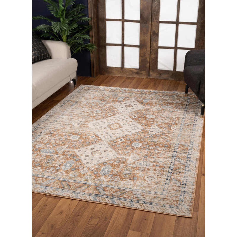 Tapis rouille Noble 7 pi 10 po x 10 pi 3 po No_GEN7004, Rectangle 7 pi 10 po x 10 pi 3 po