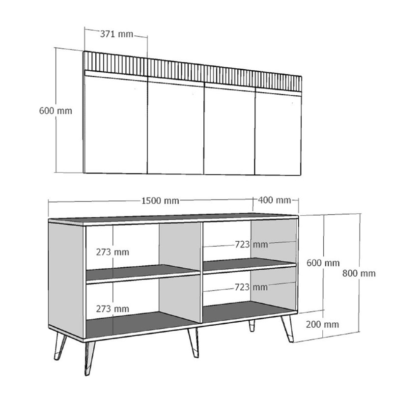 Elegant Console Table, Anthracite & Gold, 100% Melamine Coated Particle Board, Thickness: 0.7 inches | Stylish Design with 28.5 in. Shelf Height & 28.3 in. Leg Height | Perfect for Living Room & Entryway