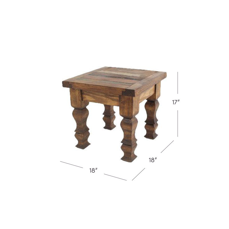 Kates Solid Wood End Table, Natural