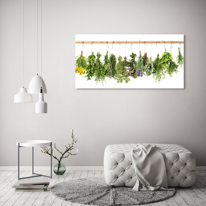 Herbs On A String - Wrapped Canvas Print