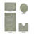 Granada Premium 100% Cotton 2155 GSM 4-Piece Bath Rug Set, OEKO-TEX® Certified, Non-Slip Spray Latex Backing, Plush Tufted, Super Absorbent, Machine Washable Bathroom Rugs for Bathroom, Shower, Tub & Vanity, Dark Sage-2028280122-2067894056