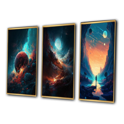«Imagine Space», 3 pièces sur toile