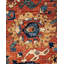 Tapis unique noué à la main Serapi - orange, 7 pi 11 po x 9 pi 11 po