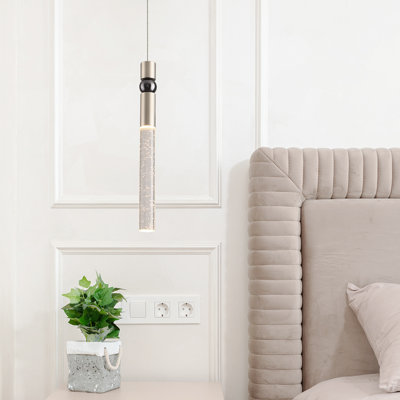 Mini-luminaire suspendu en cristal 1 lumière Lykan