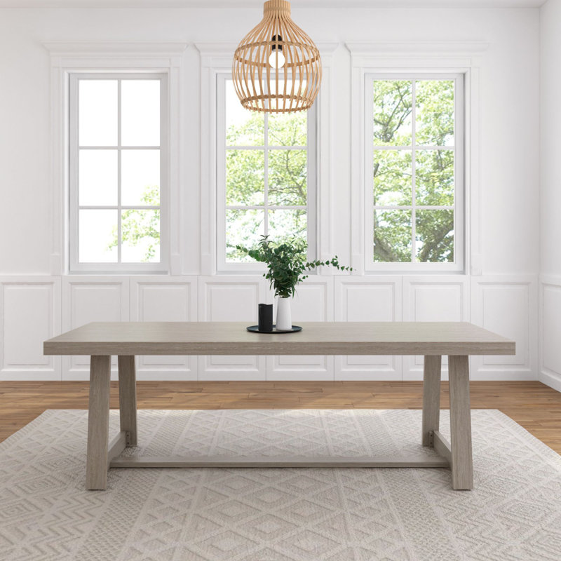 Lamontre Pine Solid Wood Dining Table, Seashell