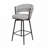 Swivel Linen Upholstered Metal Bar Stools Set with  soft cushioned Back-1700786046
