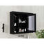 Armoire de rangement murale 35 po x 28 po avec miroir - style moderne, solution polyvalente 6 tablettes ouvertes et compartiments dissimulés 28 po