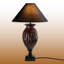 Lampe de chevet en tissu antique
