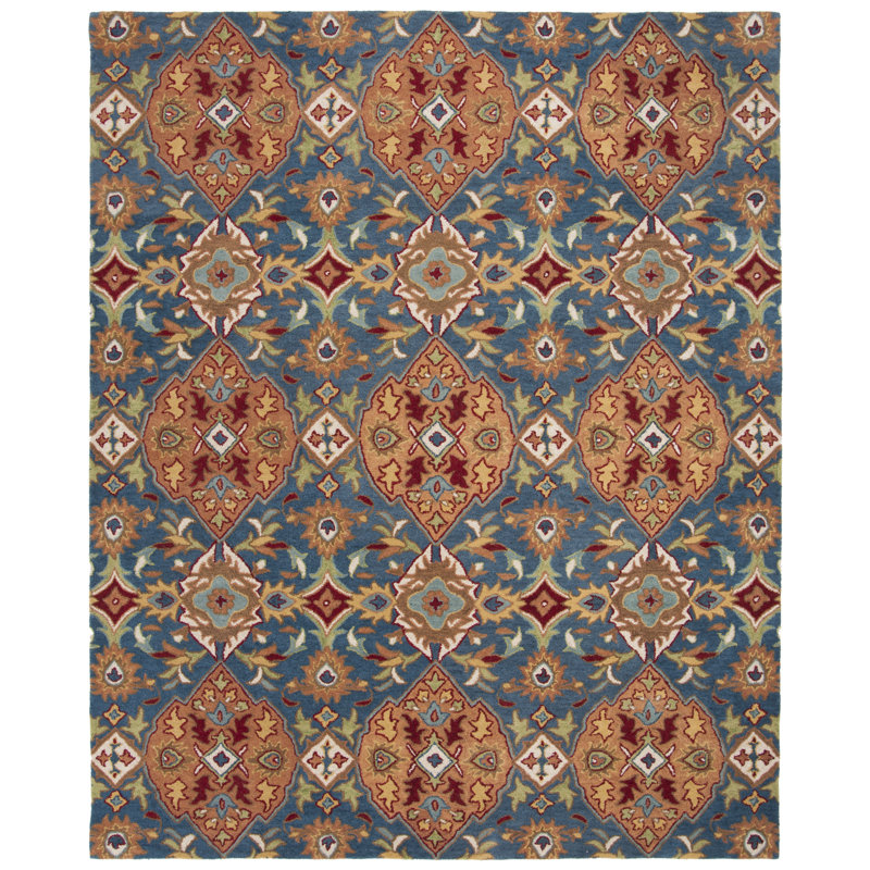 Tapis brun / bleu en laine touffeté à la main Cranmore, Rectangle 9 pi x 12 pi