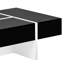 Table basse de centre de table moderne avec finition hydrofuge et base noire Table de salon rectangulaire contemporaine, longueur 45,3 po, surface de tiroir-771227464