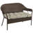 46" x 19" Contoured Outdoor Wicker Bench Cushion-1999066282