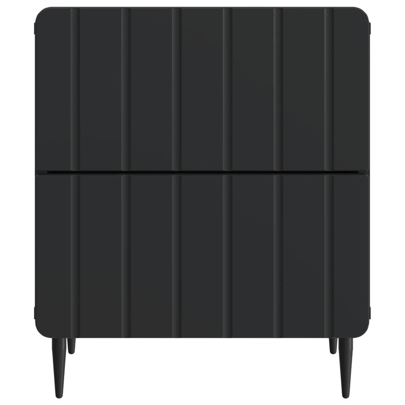 43cm W Manufactured Wood Bedside Table, Black