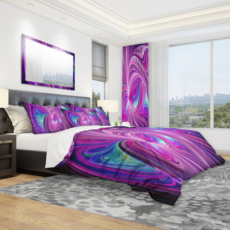 Ensemble de housse de couette en microfibre moderne et contemporain, Housse de couette très grand + 2 taies décoratives