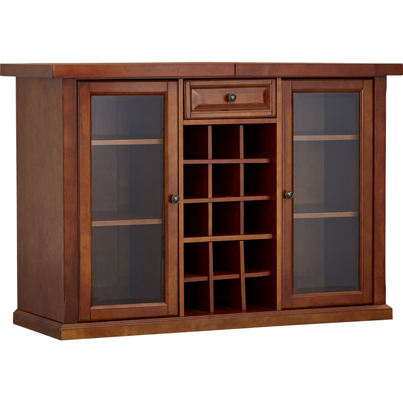 Armoire de bar Hedon, Cerisier classique