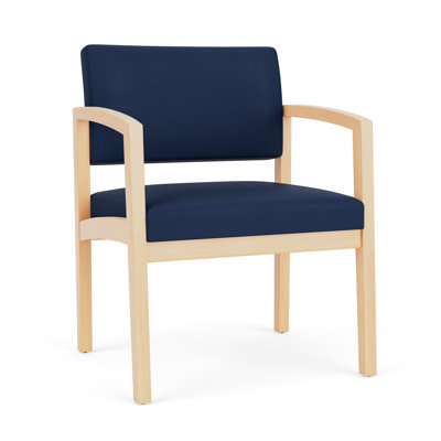 Lenox Wood 24.5" W Fabric Seat Waiting Room Chair with Wood Frame