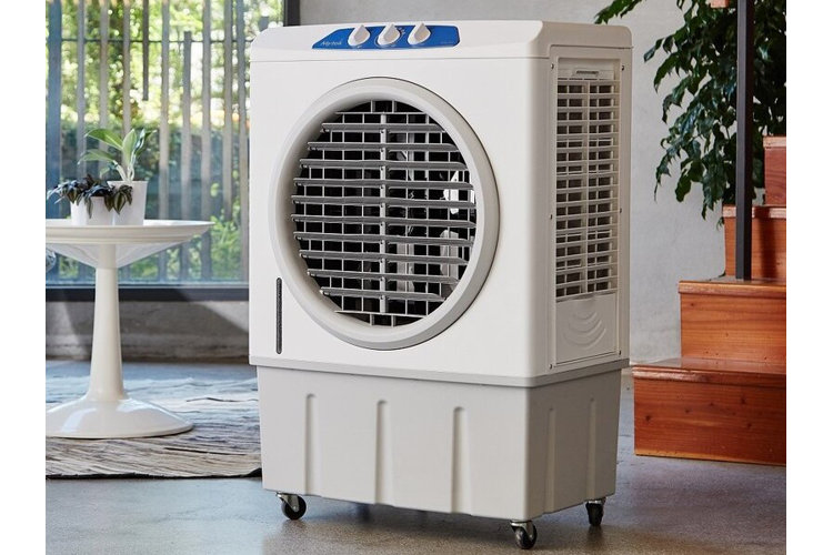 large evaporative cooler with wheels
