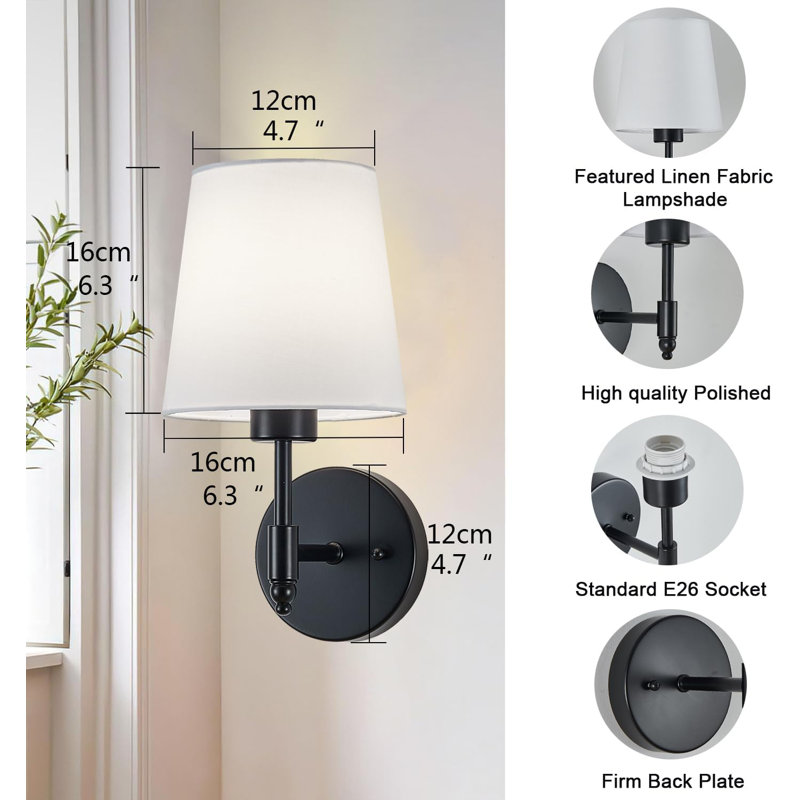 Rechargeable Cordless Wall Sconces Set Of 2 With Dimmable LED Bulb, Remote Control, And 13 Colour Options For Bedroom, Living Room, And Hallway