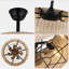 Ventilateur de plafond en rotin tissé en cage 18 po avec lumières et télécommande Boho