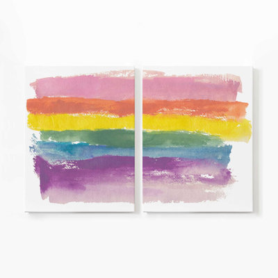 Rectangular Rhapsody | 2 Panel Split Large Canvas Print