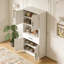 Armoire de rangement 71 po en acier blanc avec grand comptoir