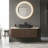 48" Wall Mounted Floating Bathroom Vanity with Black Rectangular Ceramic Basin and 2 Drawers-1172331421