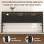 Grande tête de lit noire avec lumières DEL, station de charge et tablette de rangement, tête de lit en bois avec compartiment caché et prises USB / CA, tête de lit moderne à DEL RVB pour chambre à coucher-1511251715-1511251716