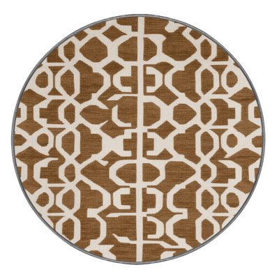 Machine Washable Trellis Brown Area Rug