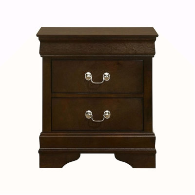 MDF Nightstand With 2 Drawers, Cappuccino