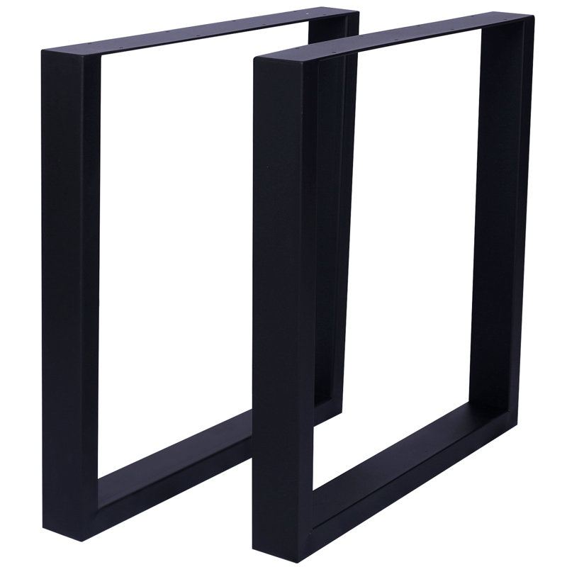 Pieds de table carrés 28 po x 24 po, pieds de table larges en métal, pieds de table en acier robustes