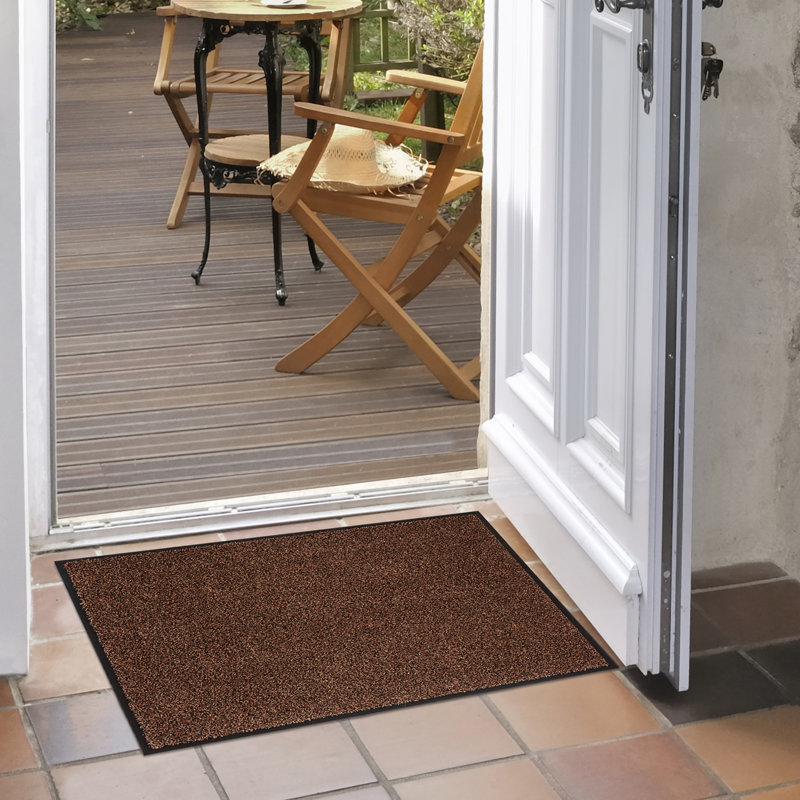 Wimer Non-Slip Doormat, 80cm L x 50cm W, Brown