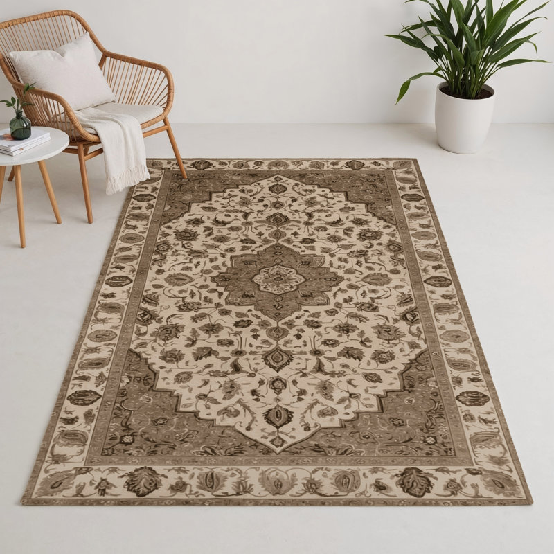 Tapis gris d'intérieur et d'extérieur Tabriz, Rectangle 9 pi x 12 pi