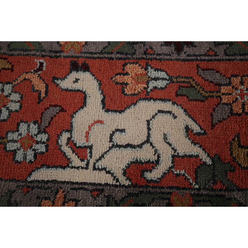 Grand tapis indien à motif animalier Ziegler