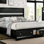 Meuble de chambre à coucher contemporain contemporain avec tête de lit grand lit 1 pièce et tiroirs