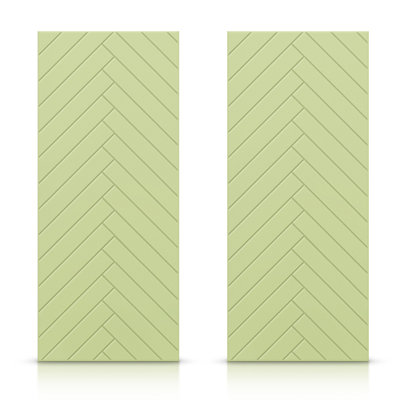 Hollow Paneled Painted without Installation Hardware Kit Sliding Closet Doors