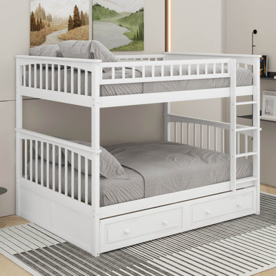 Full Over Full Bunk Bed With Drawers
