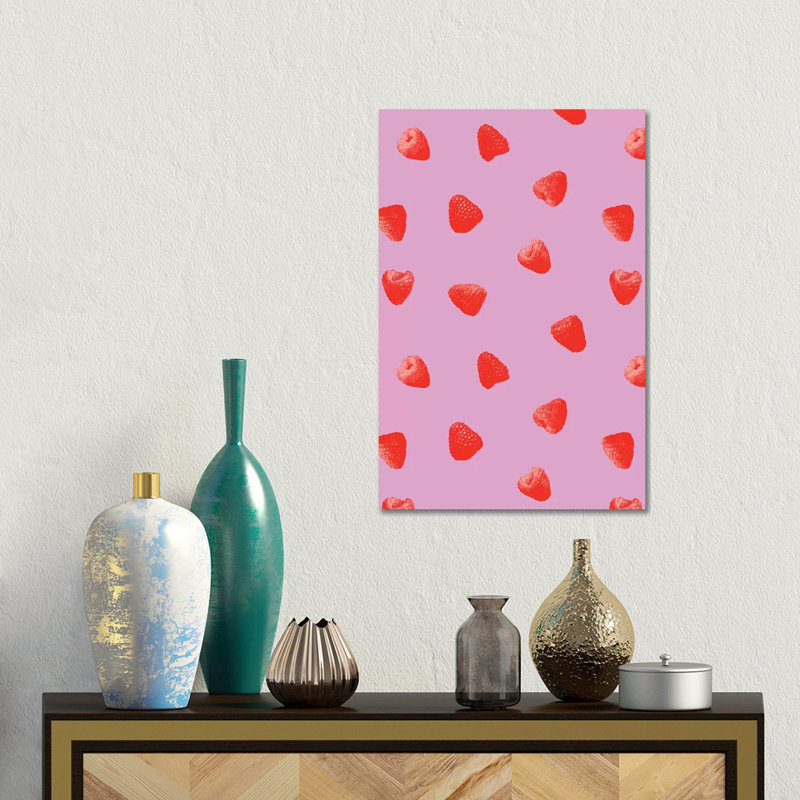 «Raspberries Heaven», reproduction d'art sur toile tendue, Toile tendue, Ne s’applique pas, H 18 po x l 12 po