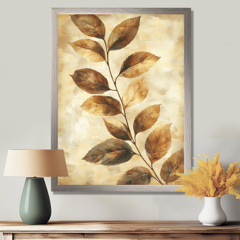 Margo - art mural floral, Argent argent, H 40 po x l 30 po, Picture Framed