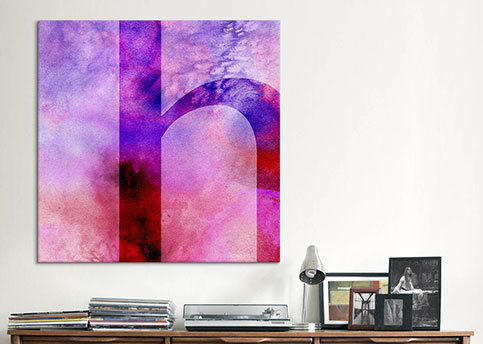 Art textuel sur toile, d, H 26 po x l 26 po x P 1,5 po