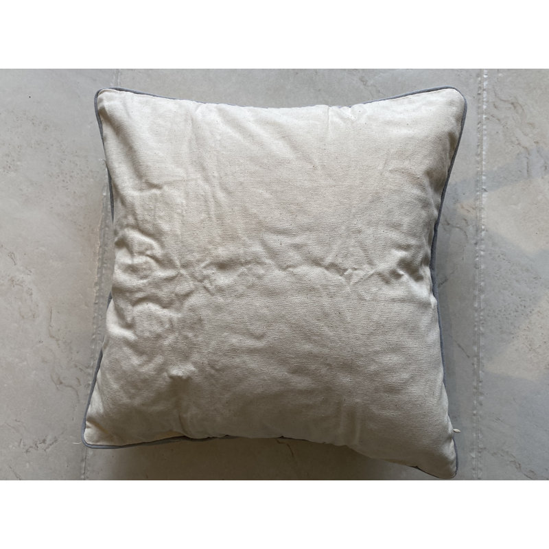 Geometric Cotton Blend Throw Pillow