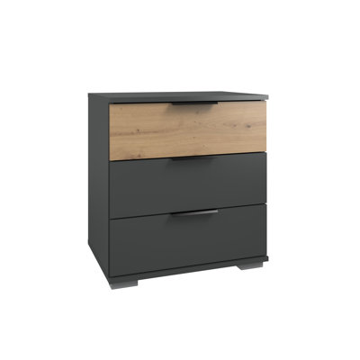 Alexsys 52cm W Manufactured Wood Bedside Table