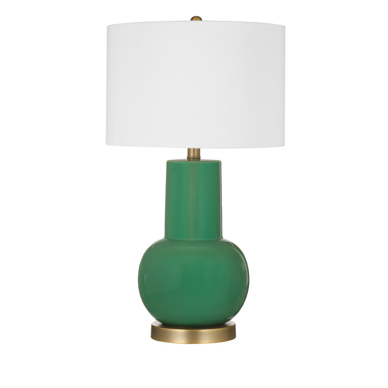Lampe de table Ravelle de 30 po en céramique verte