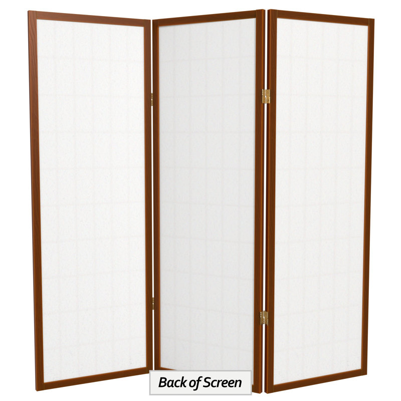 Écran court Shoji 50,75 "Alex, Noyer, 3 panneaux