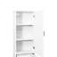 Armoire à linge blanche avec rangement polyvalent pour articles de toilette et vêtements